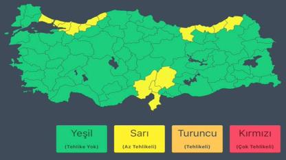 Meteoroloji sarı kod ile uyardı