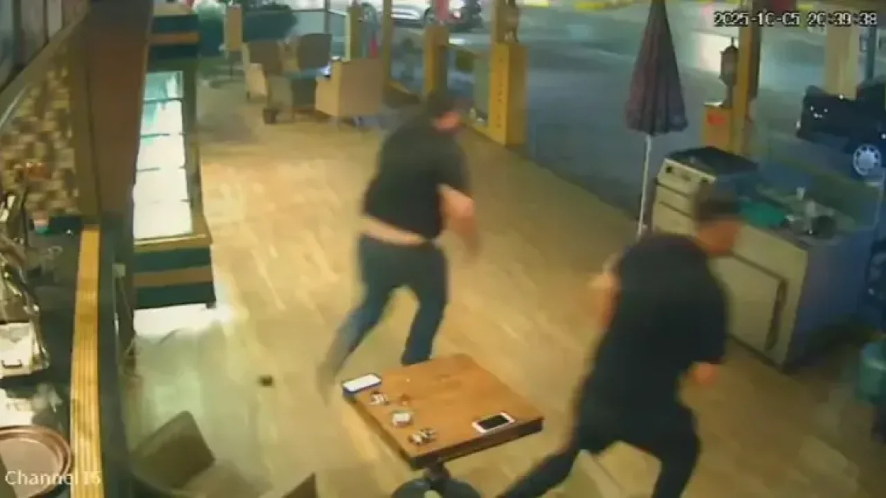 Pastaneye el bombası atıldığı olayın yeni görüntüleri çıktı