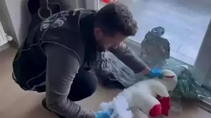 Uyuşturucuyu oyuncak ayının içerisine gizlemiş