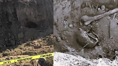 5 toprak küpün içerisinde insana ait kemik parçaları bulundu