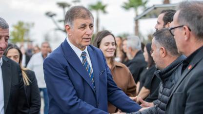 Başkan Tugay, Onur Günay'ın hayır yemeğine katıldı