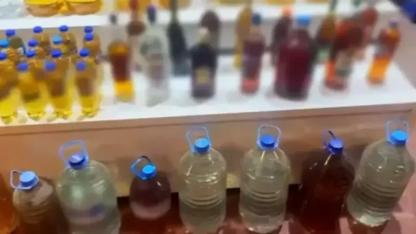Bursa'da 227 litre sahte içki ele geçirildi