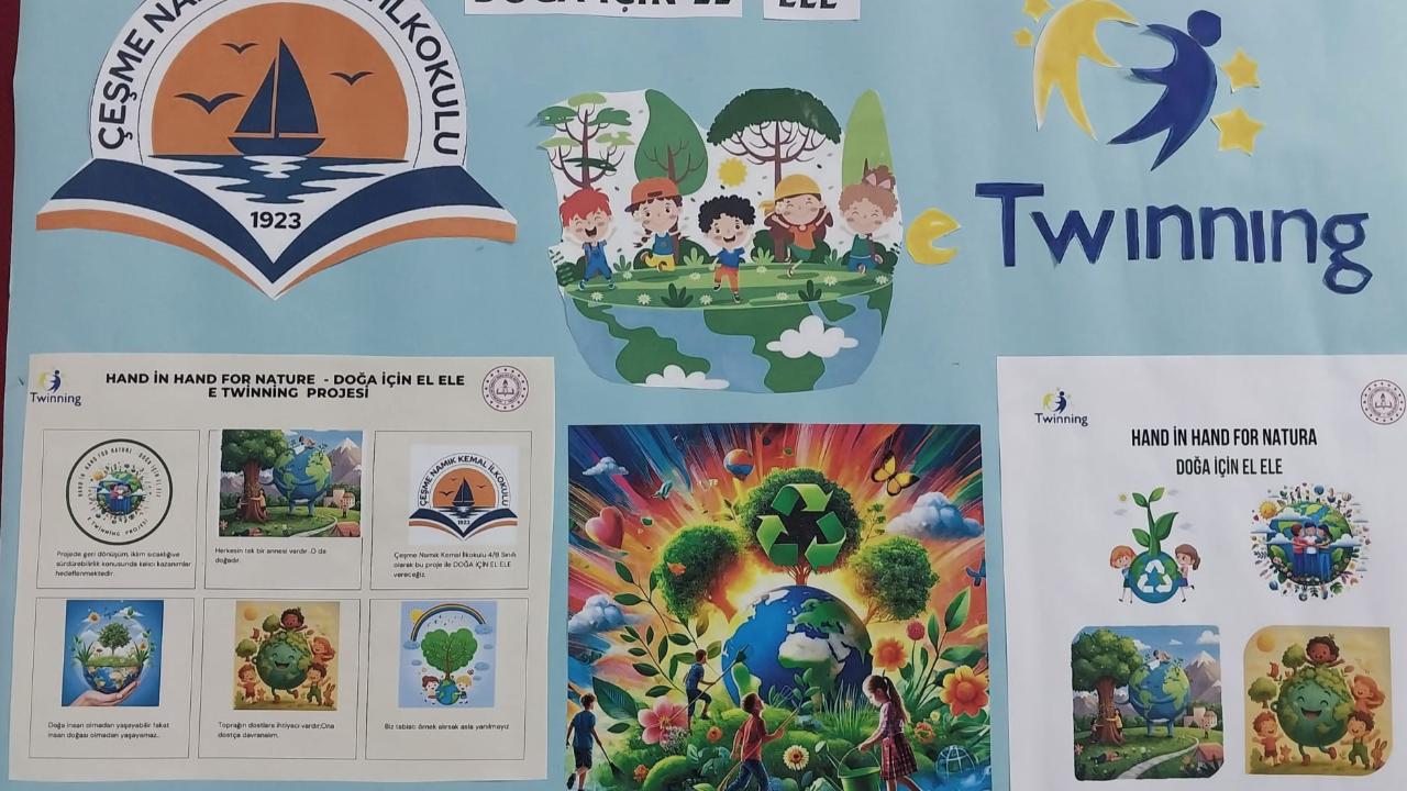 Çeşmeli öğrenciler, doğa dostu &#039;eTwinning&#039; projesinde buluştu