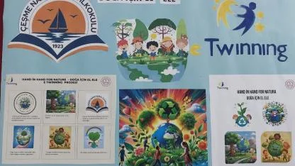 Çeşmeli öğrenciler, doğa dostu 'eTwinning' projesinde buluştu