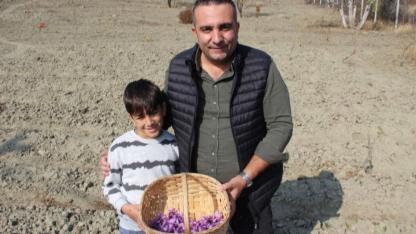 Denemek için ekti, 250 metrekarelik tarlasında dünyanın en pahalı baharatını yetiştirdi