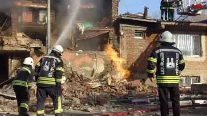 Erzurum'da doğal gaz kaynaklı patlama