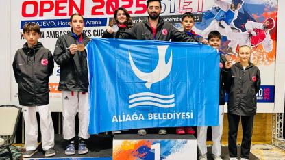 Aliağalı Taekwondocular Saraybosna’dan Madalyalarla Döndü