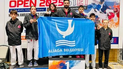 Aliağalı Taekwondocular Saraybosna’dan Madalyalarla Döndü