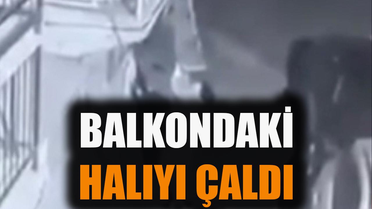 Balkondaki halıyı çaldı