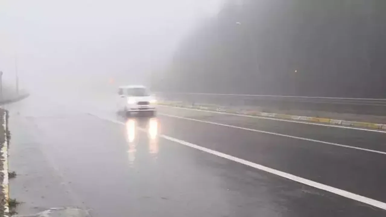 Bolu Dağı’nda sis ve sağanak