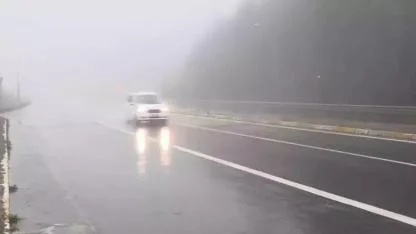 Bolu Dağı’nda sis ve sağanak