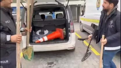 Büyükçekmece'de izinsiz kazı yapan 2 kişi suçüstü yakalandı