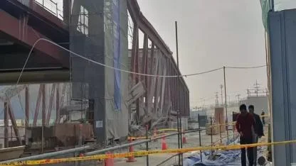 Güney Kore’de kütüphane inşaatında çökme