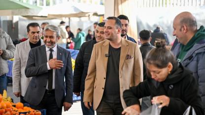 İnönü Mahallesi Pazaryeri’nde denetim ve esnaf buluşması