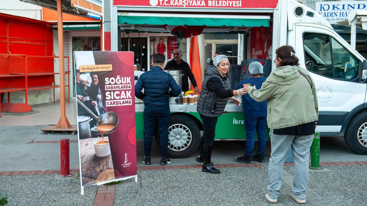 Karşıyaka’da soğuk sabahlara sıcak dokunuş
