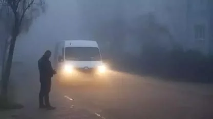 Keşan'da yoğun sis etkili oldu