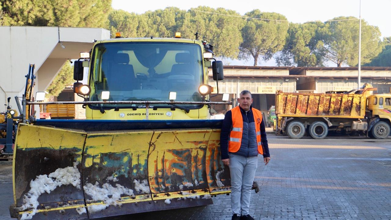 Ödemiş Belediyesi kar ve buzlanma mücadelesine hazır