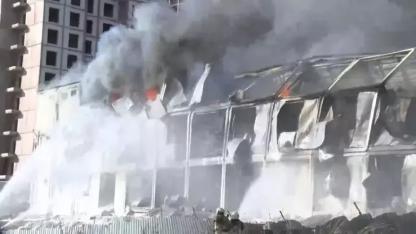 Esenyurt'ta işçi konteynerinde yangın