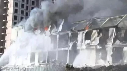 Esenyurt'ta işçi konteynerinde yangın