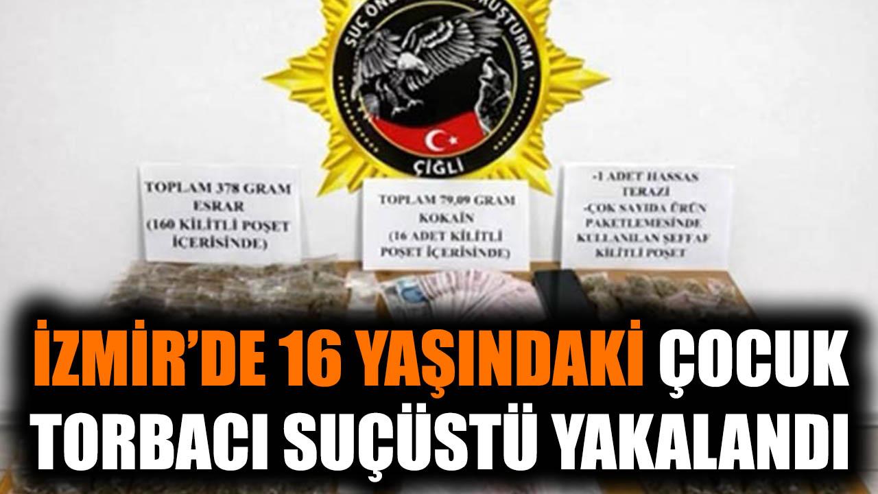 İzmir’de 16 yaşındaki çocuk torbacı, suçüstü yakalandı