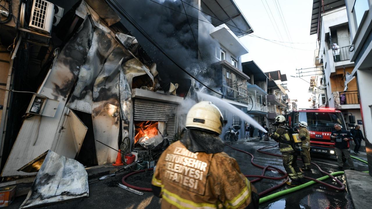 Buca’da iş yerinde yangın