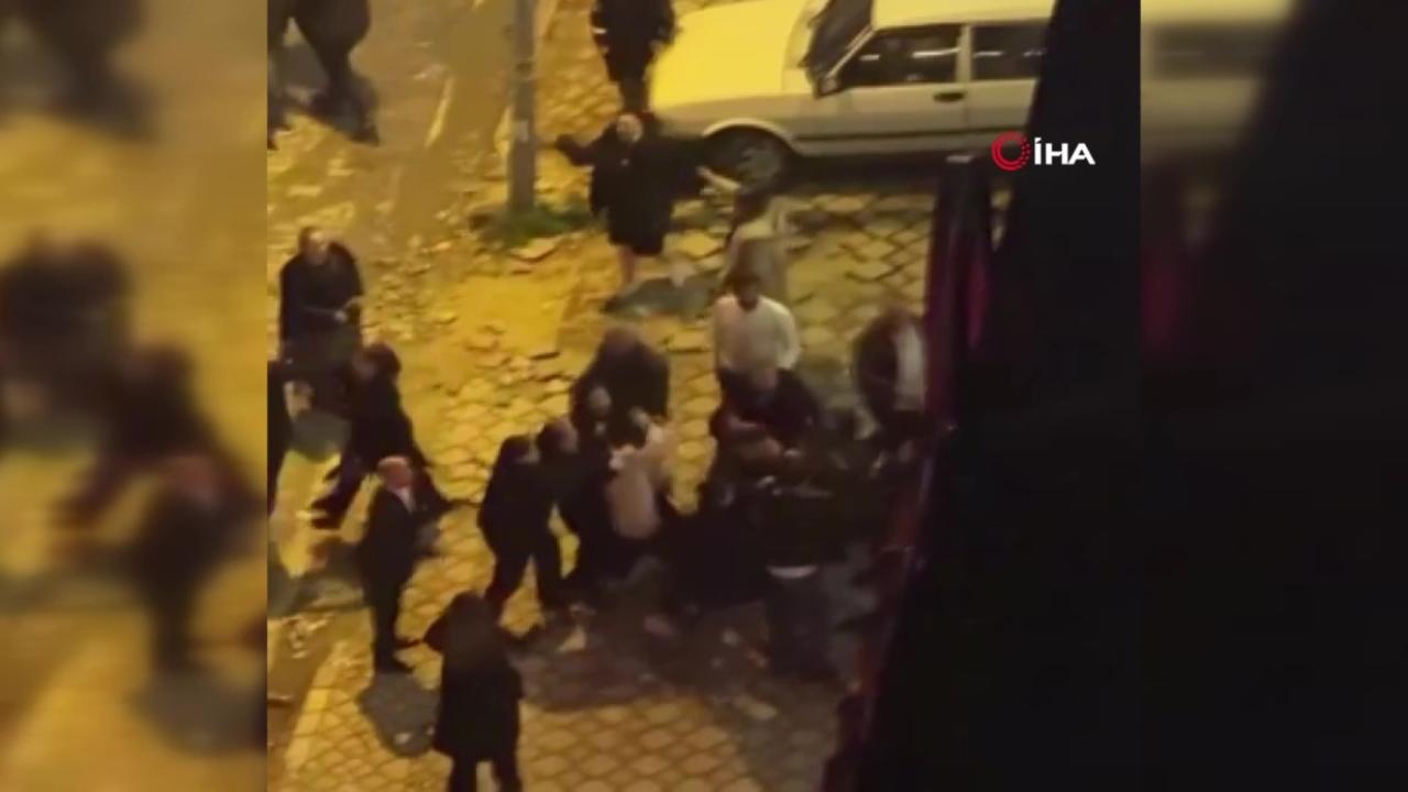 Düğün salonu önünde çıkan kavga meydan muharebesine döndü