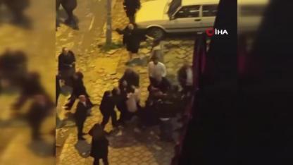 Düğün salonu önünde çıkan kavga meydan muharebesine döndü