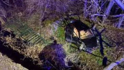 Ehliyetsiz sürücü 5 metrelik bahçe duvarından uçtu