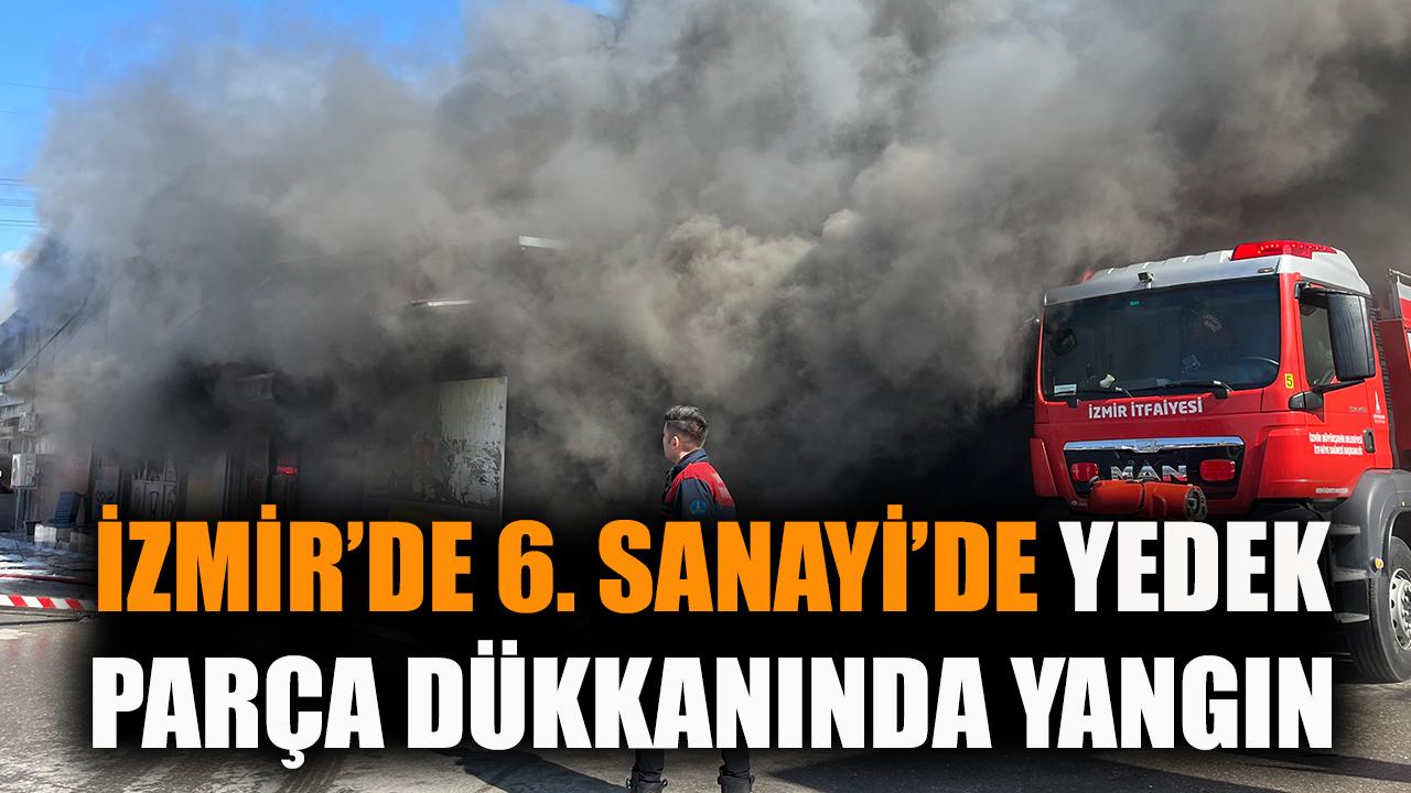 İzmir 6. Sanayi'de yedek parça dükkanında yangın