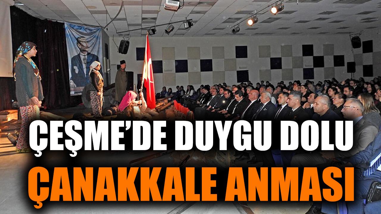 Çeşme'de, duygu dolu Çanakkale anması