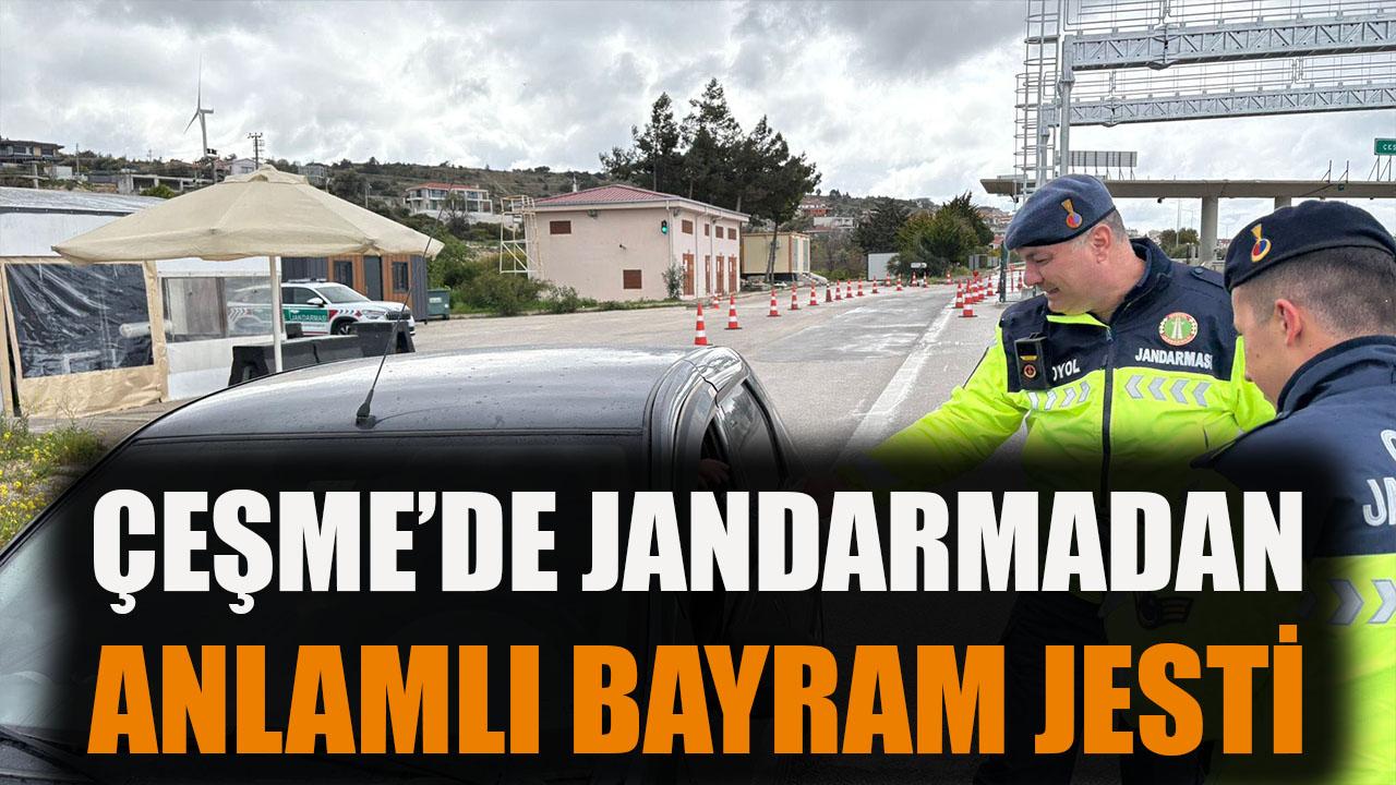 Çeşme'de jandarmadan anlamlı bayram jesti