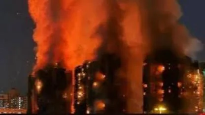 Çin'de yüksek katlı binada yangın