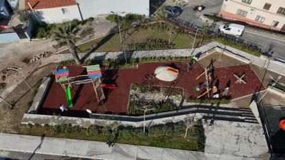 Konak’ın göz bebeği Narin Parkı’na yağmur bahçesi