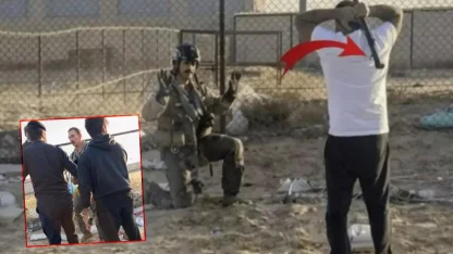 Kuveyt'te ABD askerinin diz çökme anları