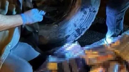 Kamyonet lastiğine gizlenmiş kaçak sigara ele geçirildi