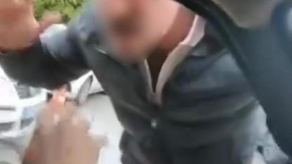 Saldırıya uğrayan sürücünün o anları kamerada