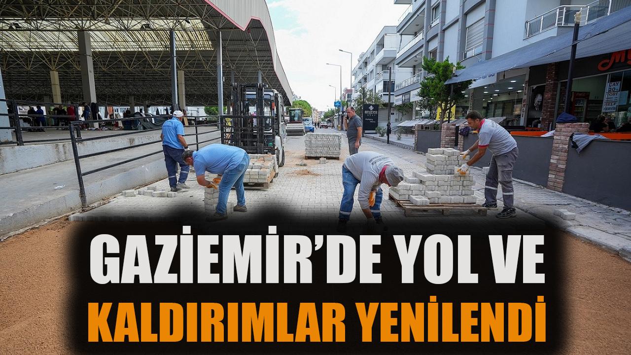 Gaziemir’de yol ve kaldırımlar yenilendi