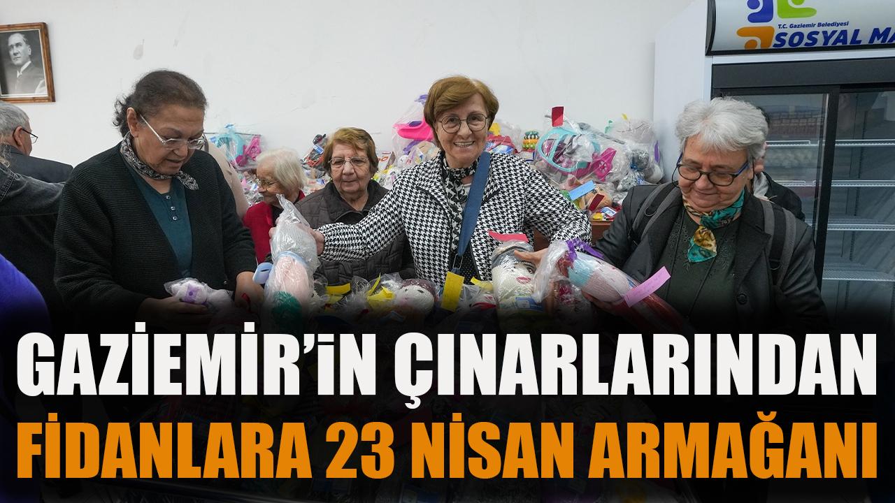 Gaziemir’in çınarlarından fidanlara 23 Nisan armağanı