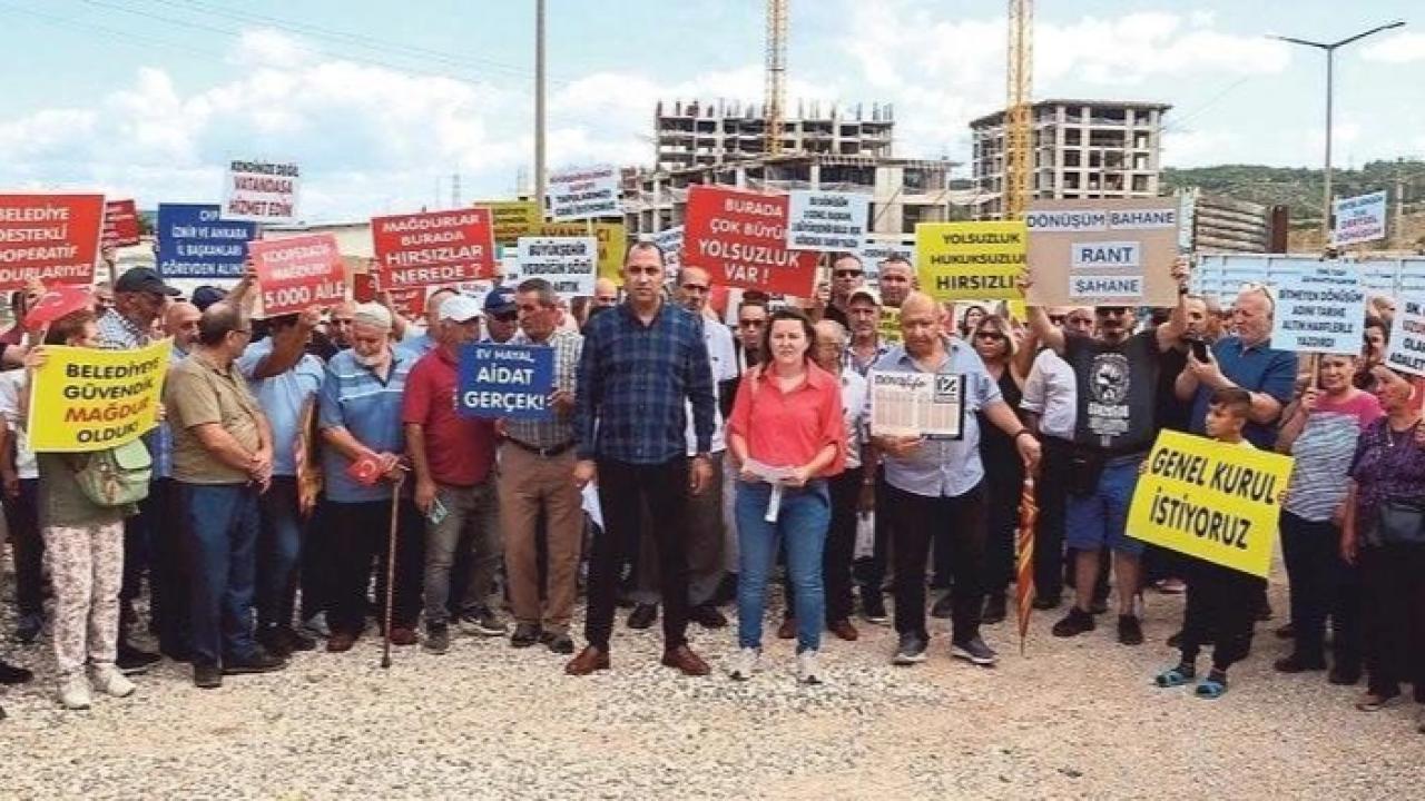 İzmir kentsel dönüşüm mağdurları CHP 'ye tepki gösterdi
