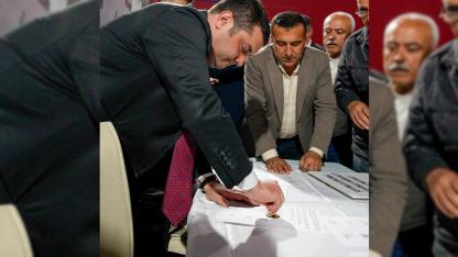 Kağıt Fabrikasına karşı 60 muhtar tek yürek oldu