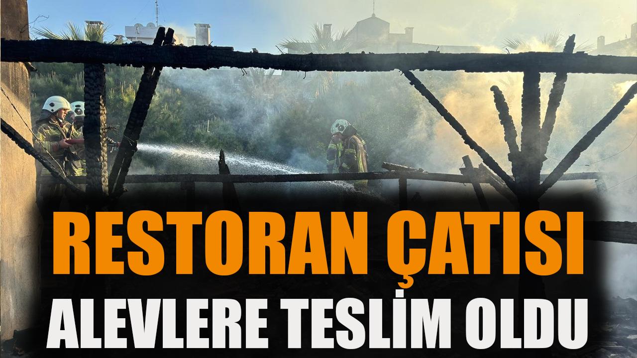 Restoran çatısı alevlere teslim oldu