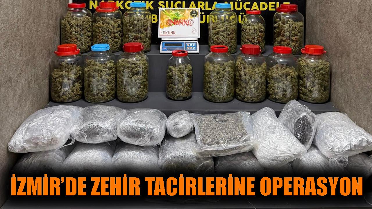 İzmir'de zehir tacirlerine operasyon
