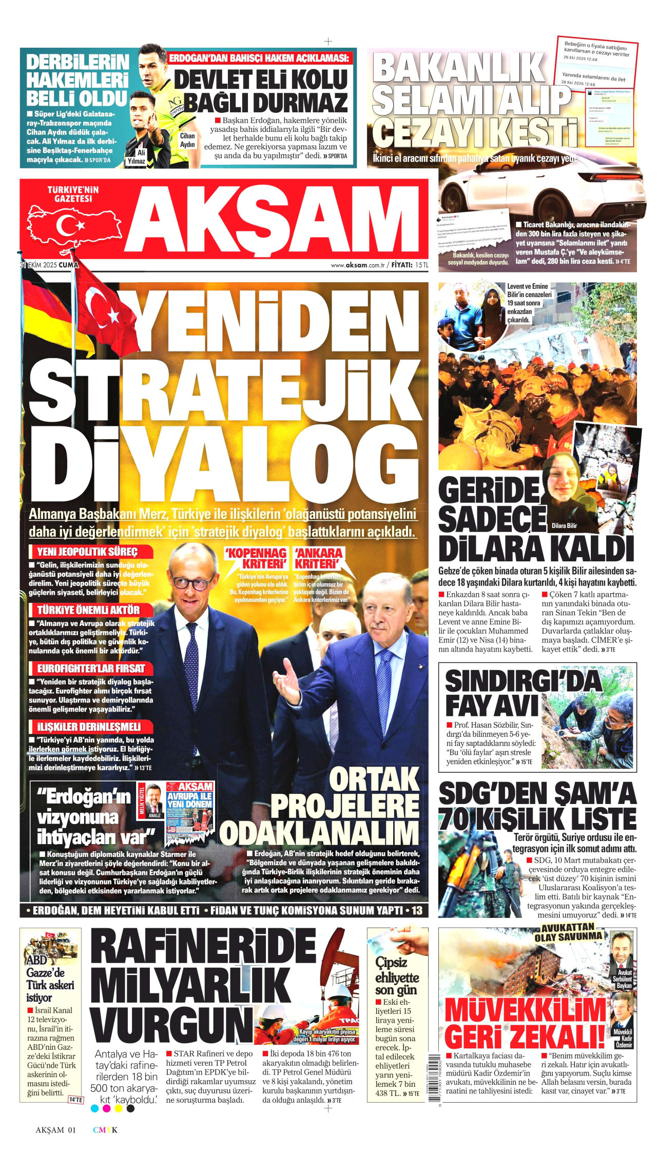 AKŞAM Gazete Manşeti