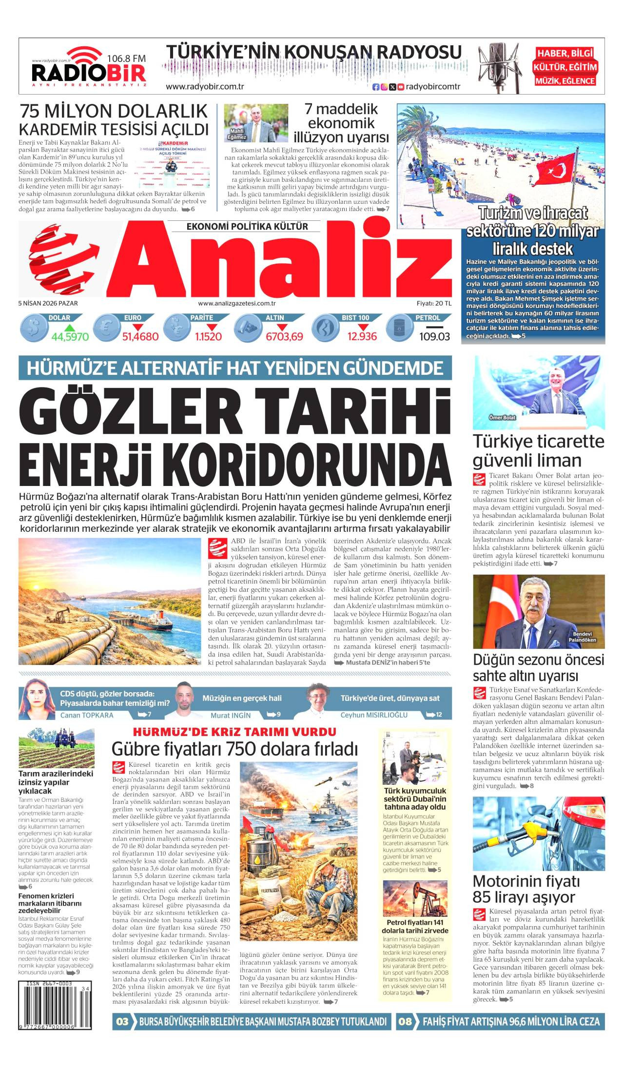 Analiz Gazetesi Gazete Manşeti