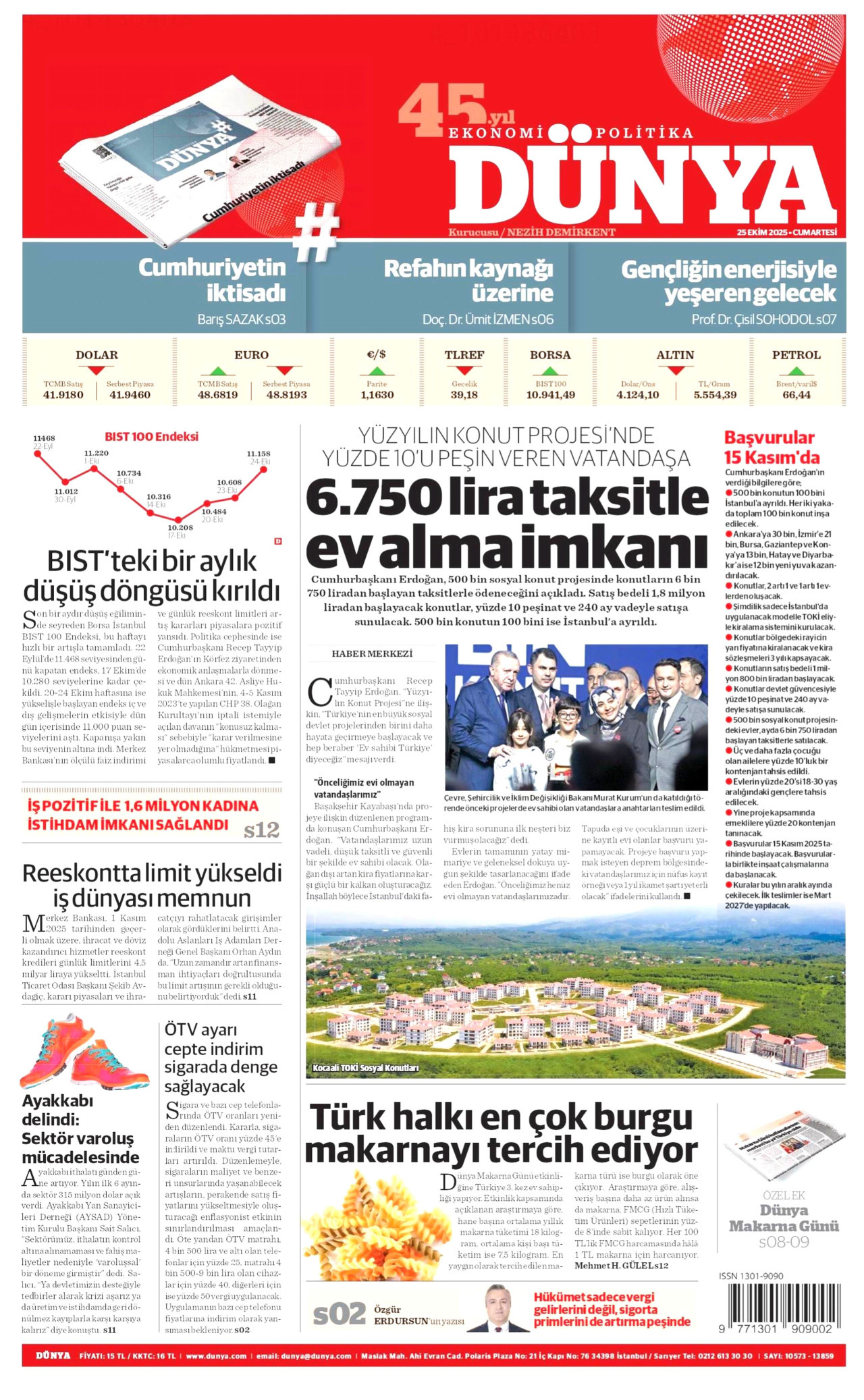 DÜNYA Gazete Manşeti