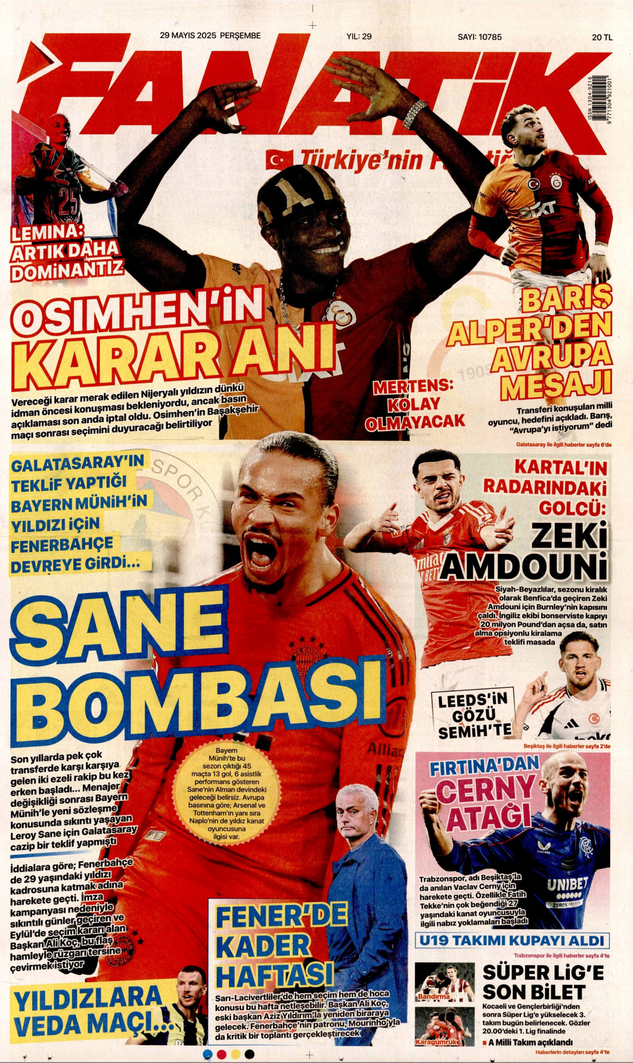 FANATİK Gazete Manşeti