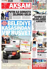 Akşam Gazetesi Gazete Manşeti