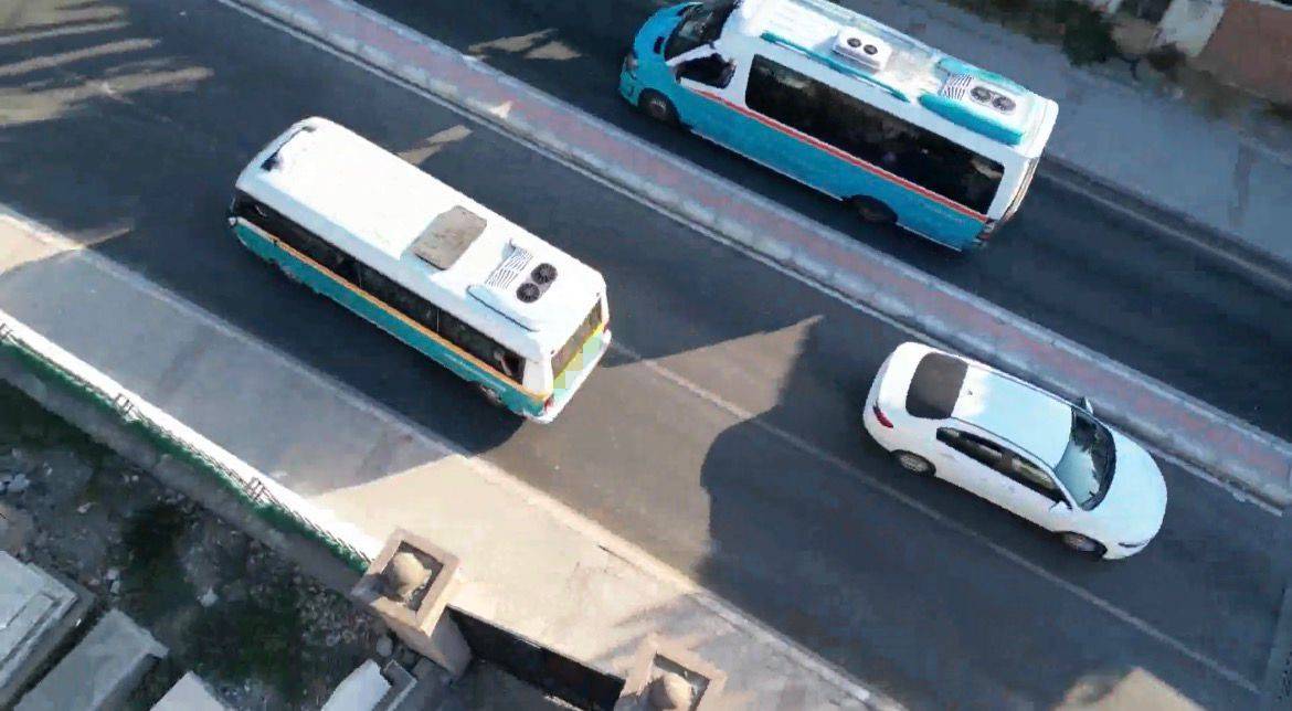 Trafikten kaçan dolmuş şoförü 200 metre ters şeritte gitti