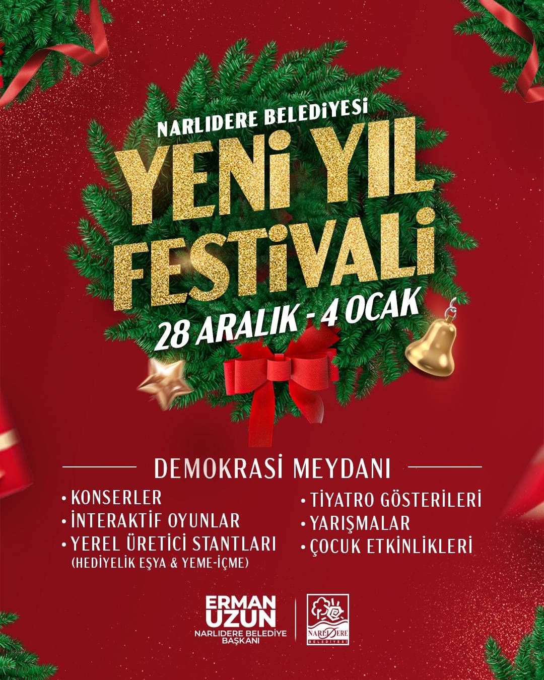 Narlıdere Belediyesi yeni yıl festivali başlıyor