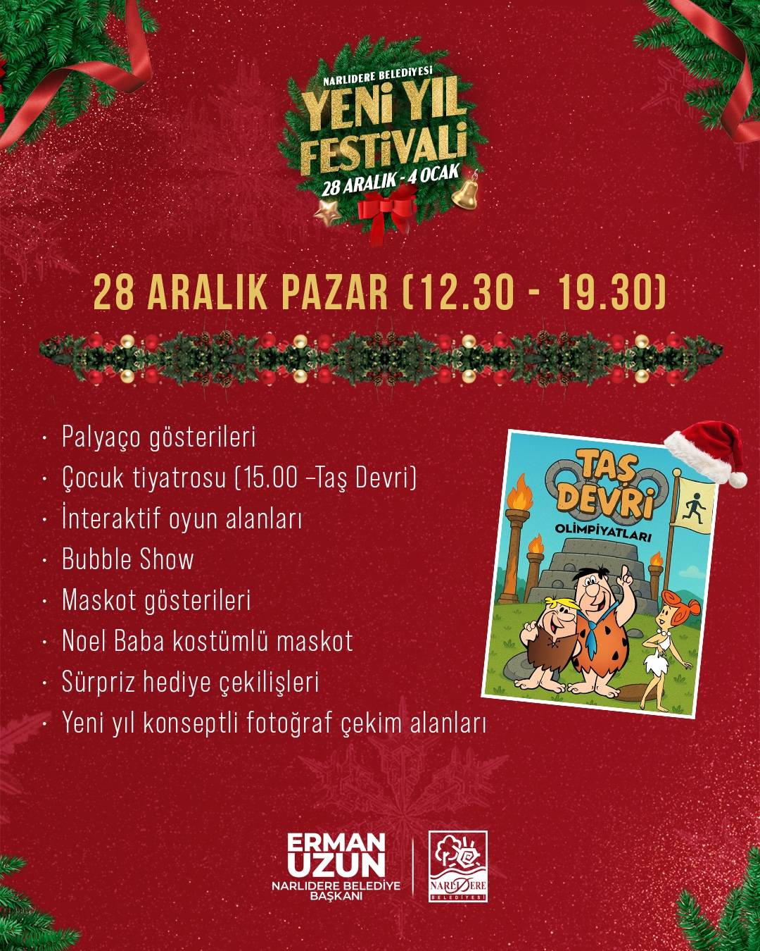 Narlıdere Belediyesi yeni yıl festivali başlıyor